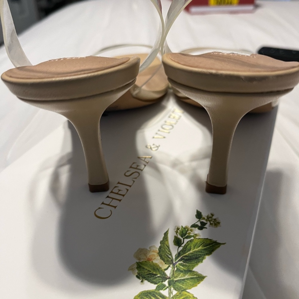 Chelsea & Violet Cream Stiletto Heels